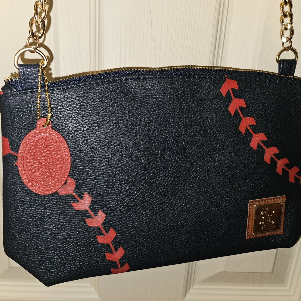 STL Cardinal Leather Purse with Gold Chain New w/o Tags